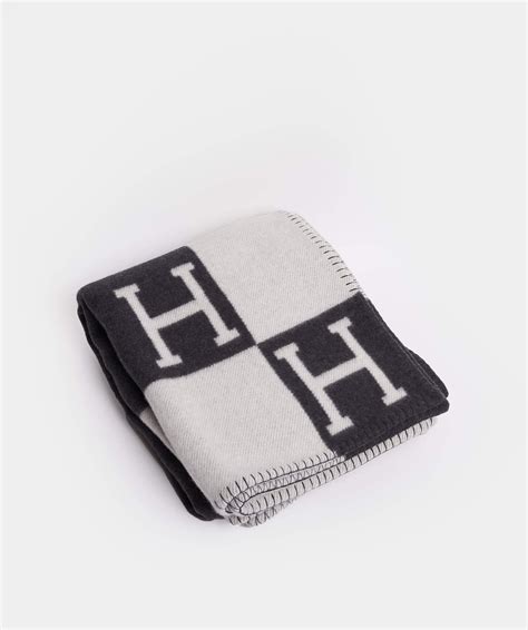 hermes black and white blanket.